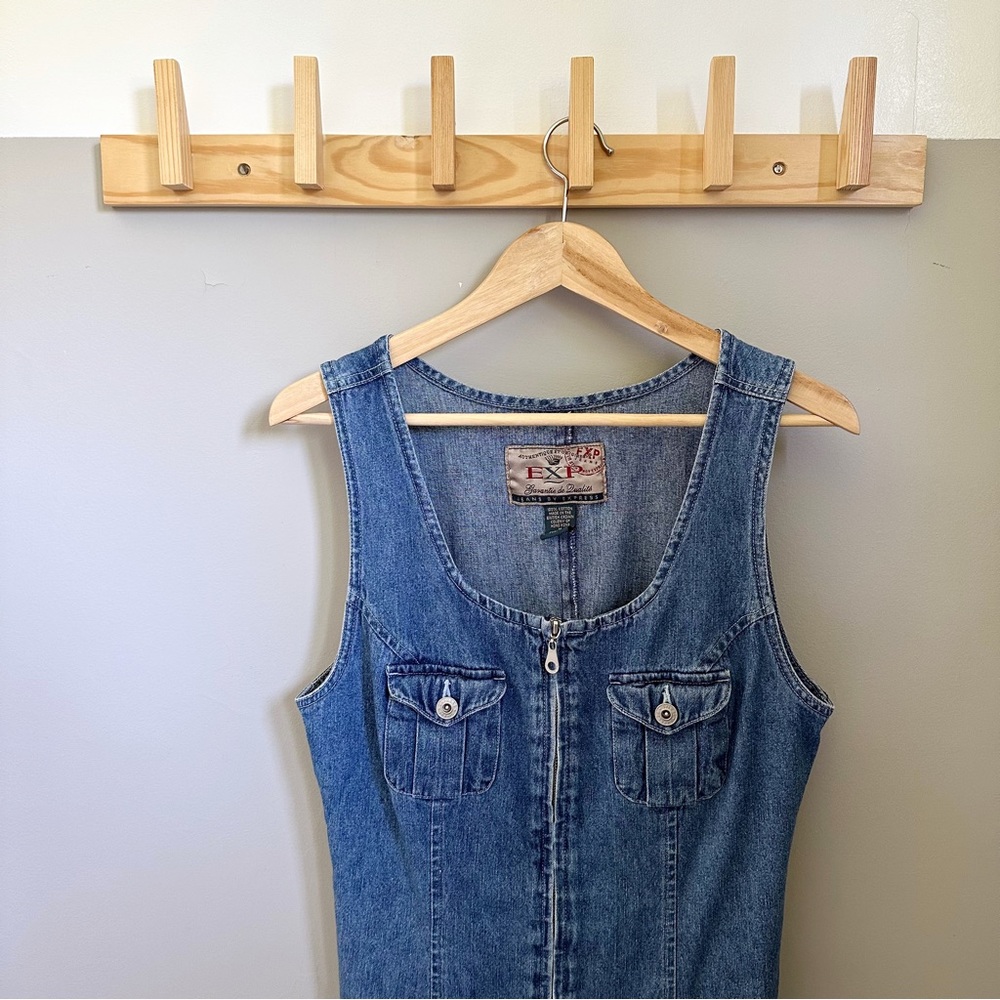 Vintage late 80’s early 90’s Express denim jumper